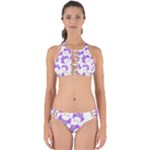 Purple-owl-pattern-background Perfectly Cut Out Bikini Set