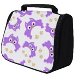 Purple-owl-pattern-background Full Print Travel Pouch (Big)