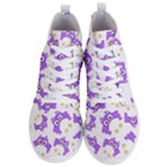 Purple-owl-pattern-background Men s Lightweight High Top Sneakers