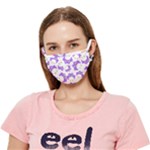 Purple-owl-pattern-background Crease Cloth Face Mask (Adult)