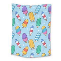 Cute-kawaii-ice-cream-seamless-pattern Medium Tapestry by Salman4z