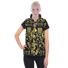 Golden-indian-traditional-signs-symbols Women s Button Up Vest by Salman4z