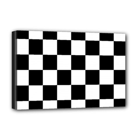 Chess-board-background-design Deluxe Canvas 18  X 12  (stretched) by Salman4z