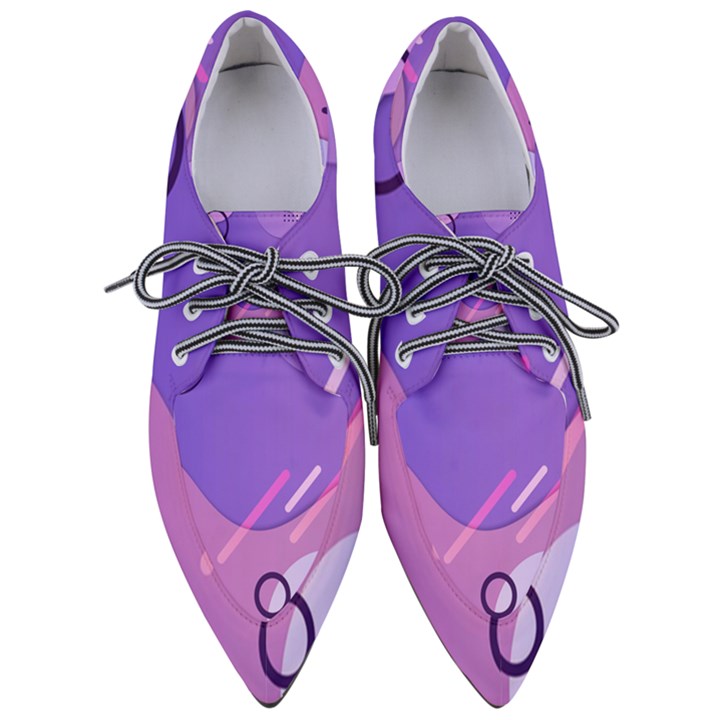 Colorful-abstract-wallpaper-theme Pointed Oxford Shoes