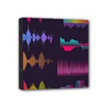 Colorful-sound-wave-set Mini Canvas 4  x 4  (Stretched)