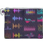 Colorful-sound-wave-set Canvas Cosmetic Bag (XXXL)