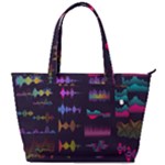 Colorful-sound-wave-set Back Pocket Shoulder Bag 