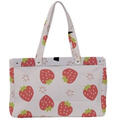 Strawberries-pattern-design Canvas Work Bag by Salman4z