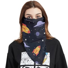 Cosmos Rockets Spaceships Ufos Face Covering Bandana (triangle) by pakminggu