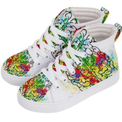 Brain Mind Psychology Idea Hearts Kids  Hi-top Skate Sneakers by pakminggu