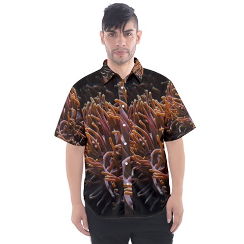 Sea Anemone Coral Underwater Ocean Sea Water Men s Short Sleeve Shirt by pakminggu