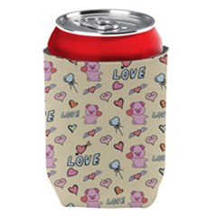 Pig Animal Love Romance Seamless Texture Pattern Can Holder by pakminggu