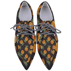 Pineapple Background Pineapple Pattern Pointed Oxford Shoes by pakminggu