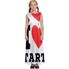 I Love Tart Kids  Satin Sleeveless Maxi Dress by ilovewhateva