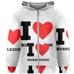 I Love Bubblegum Kids  Zipper Hoodie Without Drawstring by ilovewhateva