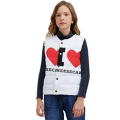 I Love Cheesecake Kid s Short Button Up Puffer Vest	 by ilovewhateva