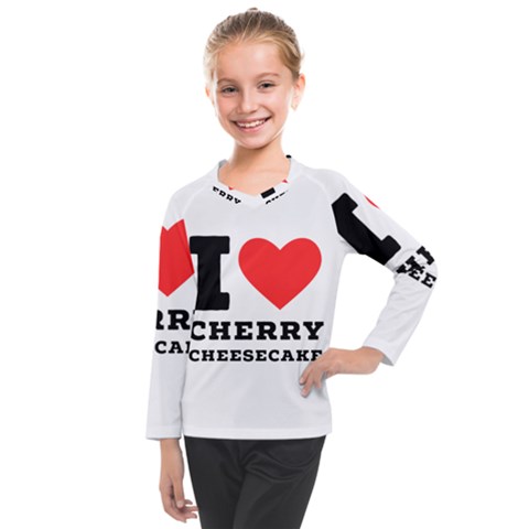 I Love Cherry Cheesecake Kids  Long Mesh Tee by ilovewhateva