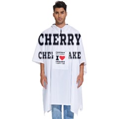 I Love Cherry Cheesecake Men s Hooded Rain Ponchos by ilovewhateva