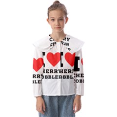 I Love Cherry Cobbler Kids  Peter Pan Collar Blouse by ilovewhateva