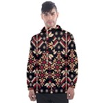 Vector Illustration Of Ukrainian Folk Seamless Pattern Ethnic Ornament Border Element Traditional Men s Front Pocket Pullover Windbreaker