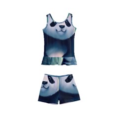 Animal Panda Forest Tree Natural Kids  Boyleg Swimsuit by pakminggu