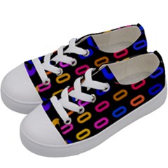 Pattern Background Structure Black Kids  Low Top Canvas Sneakers by danenraven