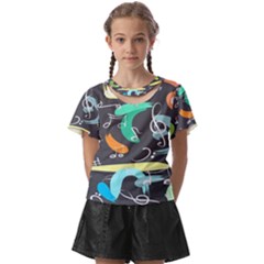 Repetition Seamless Child Sketch Kids  Front Cut Tee by danenraven