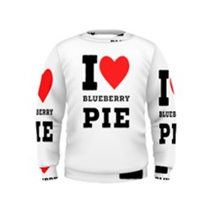 I Love Blueberry Kids  Sweatshirt by ilovewhateva