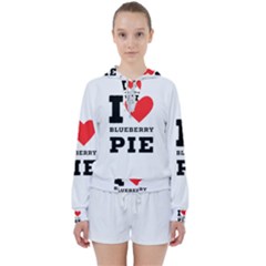 I Love Blueberry Women s Tie Up Sweat by ilovewhateva