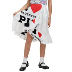I Love Blueberry Kids  Ruffle Flared Wrap Midi Skirt by ilovewhateva
