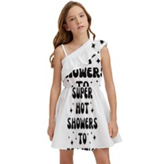 I Take A Super Hot Shower To Practice Burning In Hell Kids  One Shoulder Party Dress by sidiakram