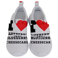 I Love Blueberry Cheesecake  Kids  Velcro No Lace Shoes by ilovewhateva