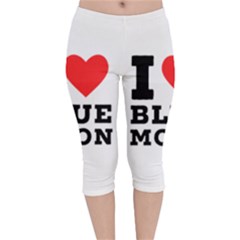 I Love Blue Moon Velvet Capri Leggings  by ilovewhateva