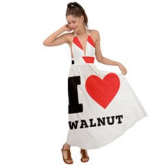 I Love Walnut Backless Maxi Beach Dress by ilovewhateva