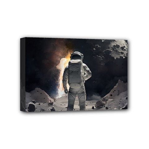 Astronaut Space Walk Mini Canvas 6  X 4  (stretched) by danenraven