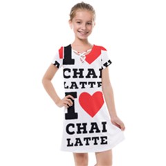 I Love Chai Latte Kids  Cross Web Dress by ilovewhateva