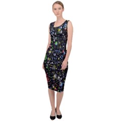 Illustration Universe Star Planet Sleeveless Pencil Dress by danenraven