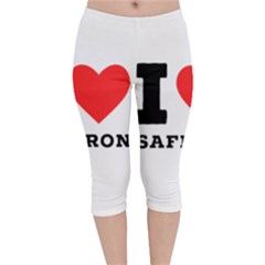 I Love Saffron Velvet Capri Leggings  by ilovewhateva