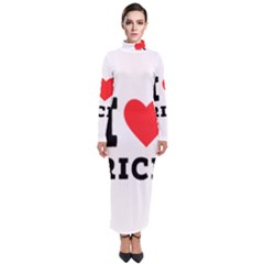 I Love Rice Turtleneck Maxi Dress by ilovewhateva