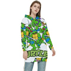 Teenage Mutant Ninja Turtles Women s Long Oversized Pullover Hoodie