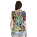 Beauty Stained Glass V-Neck Flutter Sleeve Top View2