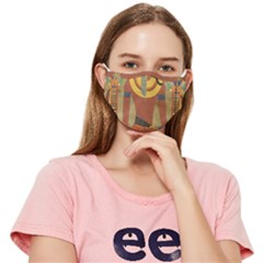 Egyptian Tutunkhamun Pharaoh Design Fitted Cloth Face Mask (adult) by Mog4mog4