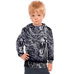 Lion Furious Abstract Desing Furious Kids  Hooded Pullover by Mog4mog4