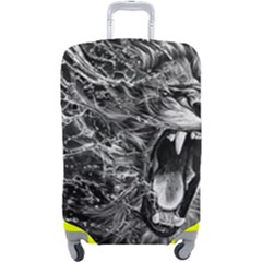 Lion Furious Abstract Desing Furious Luggage Cover (large) by Mog4mog4