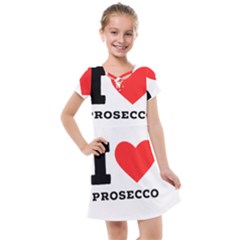 I Love Prosecco Kids  Cross Web Dress by ilovewhateva