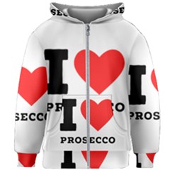 I Love Prosecco Kids  Zipper Hoodie Without Drawstring by ilovewhateva