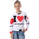 I love prosecco Kids  Long Sleeve Tee with Frill 