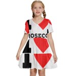 I love prosecco Kids  Short Sleeve Tiered Mini Dress