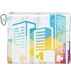 Silhouette Cityscape Building Icon Color City Canvas Cosmetic Bag (xxxl) by Mog4mog4