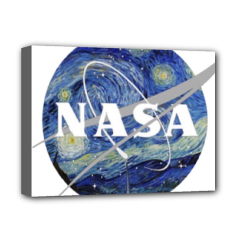 Vincent Van Gogh Starry Night Art Painting Planet Galaxy Deluxe Canvas 16  X 12  (stretched)  by Mog4mog4